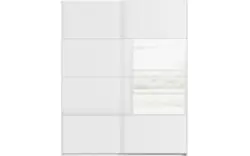 Goossens kledingkast finca combi glans mat glas wit hoogwaardig meubelplaat - 8244364-{merk}-finca-combi-sts-wit-schuifdeuren-02